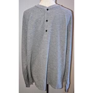Men's Banana Republic Core Temp Cotton Blend Thermal Henley Shirt Gray Sz XL